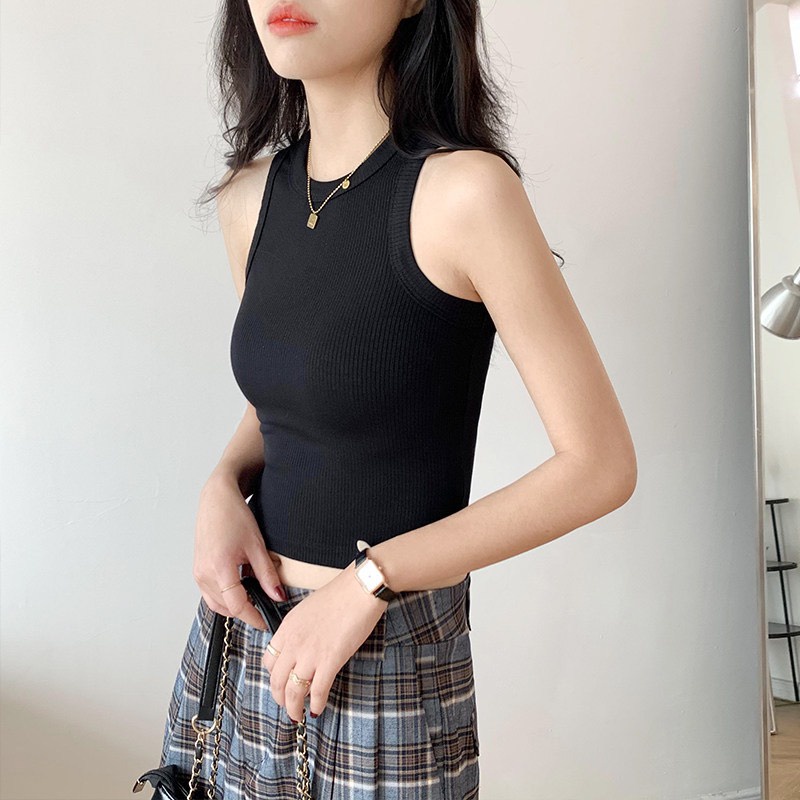 Áo Bra Croptop Cotton Thun Tăm Mềm Mại Năng Động Trẻ Trung