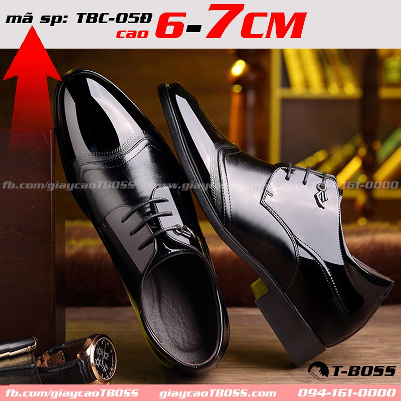 giày cao Công Sở TBC-05Đ; Tăng chiều cao 6cm - 7cm - GIÀY CAO T-BOSS