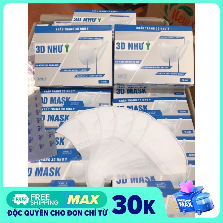 ⚡️Khẩu Trang 3D MASK Monji Chính Hãng Thời Trang⚡️Hộp 50 chiếc | BigBuy360 - bigbuy360.vn