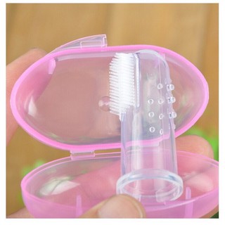 rơ lưỡi xỏ ngón silicone cho bé