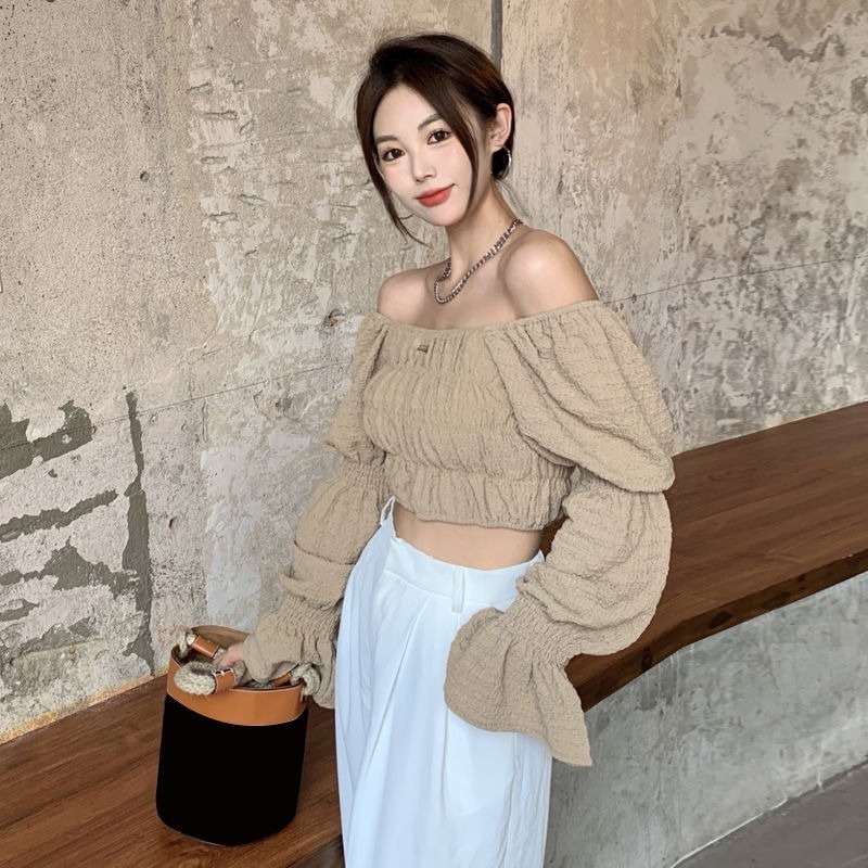 Áo sơ mi tay phồng trễ vai thời trang dành cho nữ