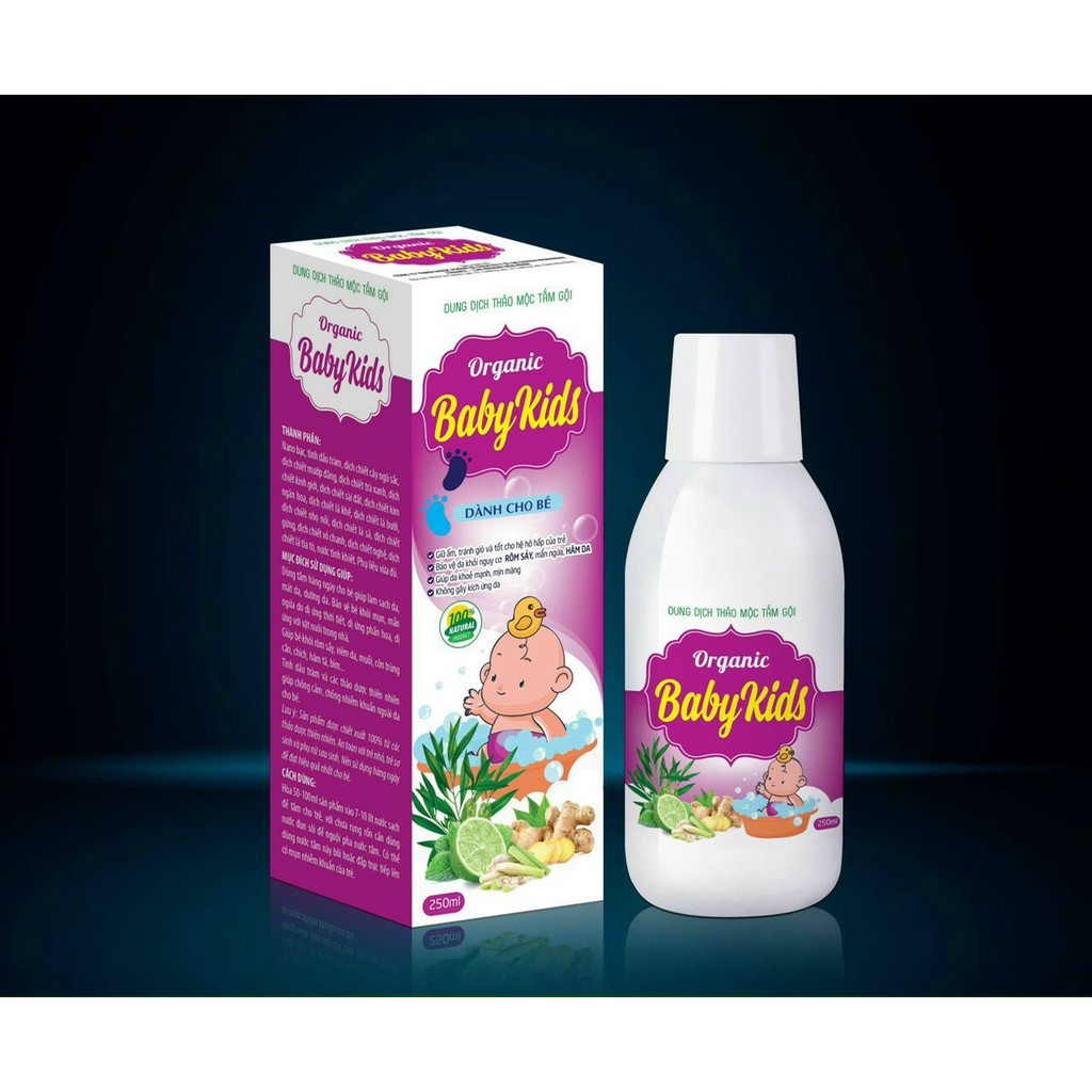 Nước tắm thảo dược cho bé BabyKid 250ml hoàn toàn tự nhiên