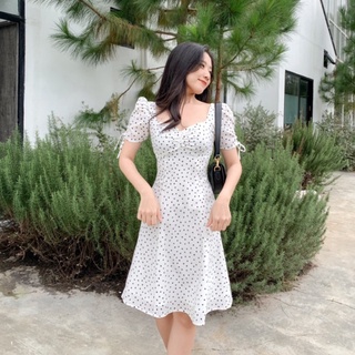 Đầm Heily - Đầm midi nhún ngực