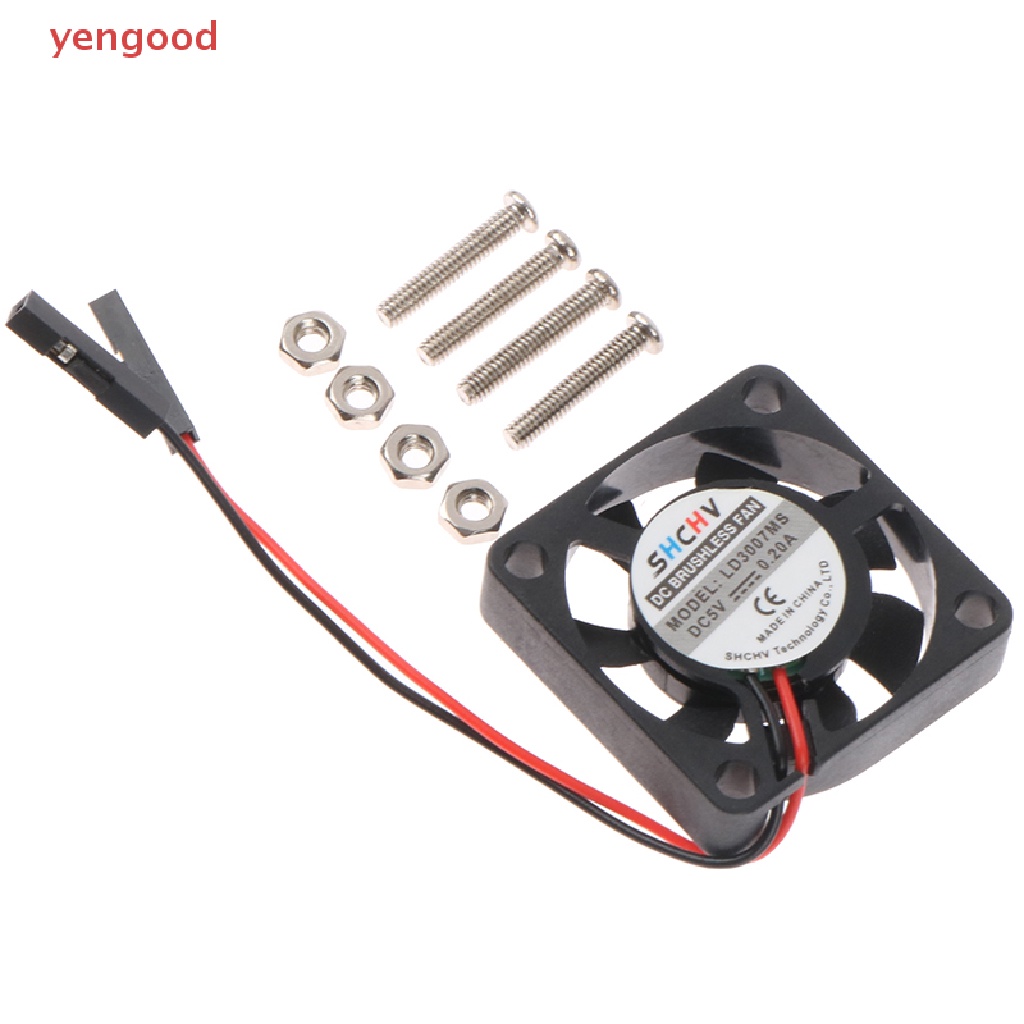1 Bộ Quạt Làm Mát Không Chổi Than 3.3V 5V DC Yên Tĩnh Kèm Ốc Vít