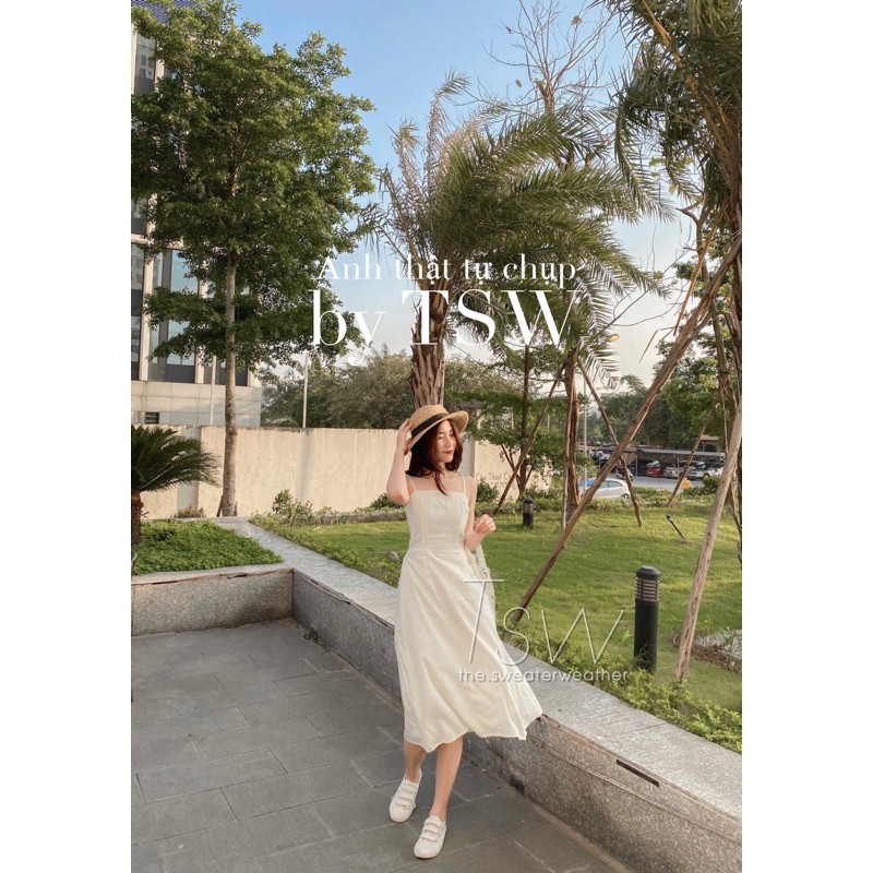 [Mã SKAMA06 giảm 8% tối đa 50K đơn 250K] Váy hai dây đũi TSW, đầm 2 dây đũi xước 2 lớp (ảnh thật)