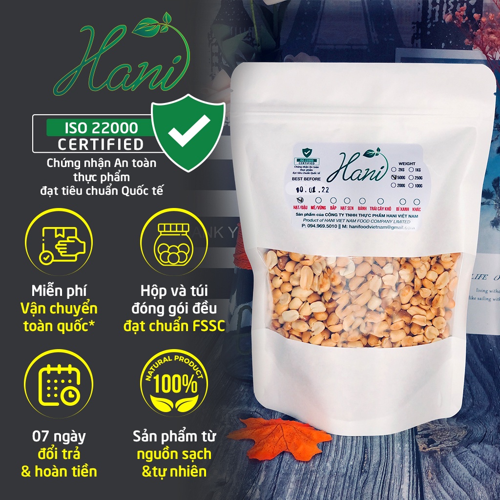 500g Đậu Phộng Rang, Lạc Rang Sạch Vỏ Giòn Thơm ❣️ HANI FOOD