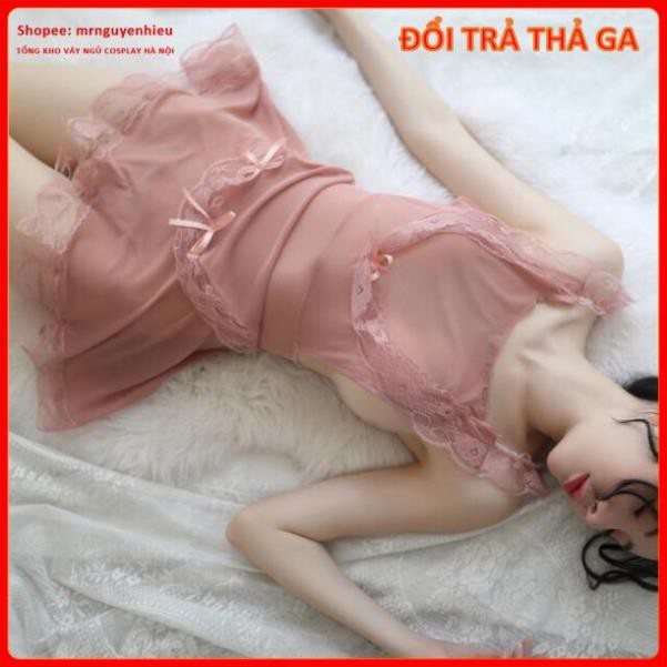 Đầm ngủ freesize buộc dây gợi cảm, cosplay bồi bàn, giúp việc (Nude) - mrnguyenhieu - Hà Nội