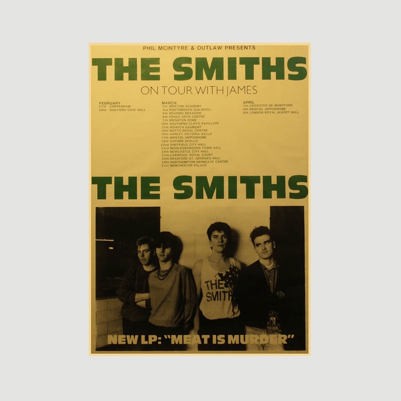 Poster Dán Tường Trang Trí In Hình Ban Nhạc rock the smiths Phong Cách vintage