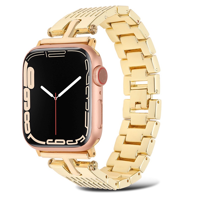 Dây Đeo Kim Loại Cho Đồng Hồ Thông Minh Apple Watch 40mm 41mm 45mm 38mm 42mm 44mm Iwatch Series 7 Se 6 5 4 3