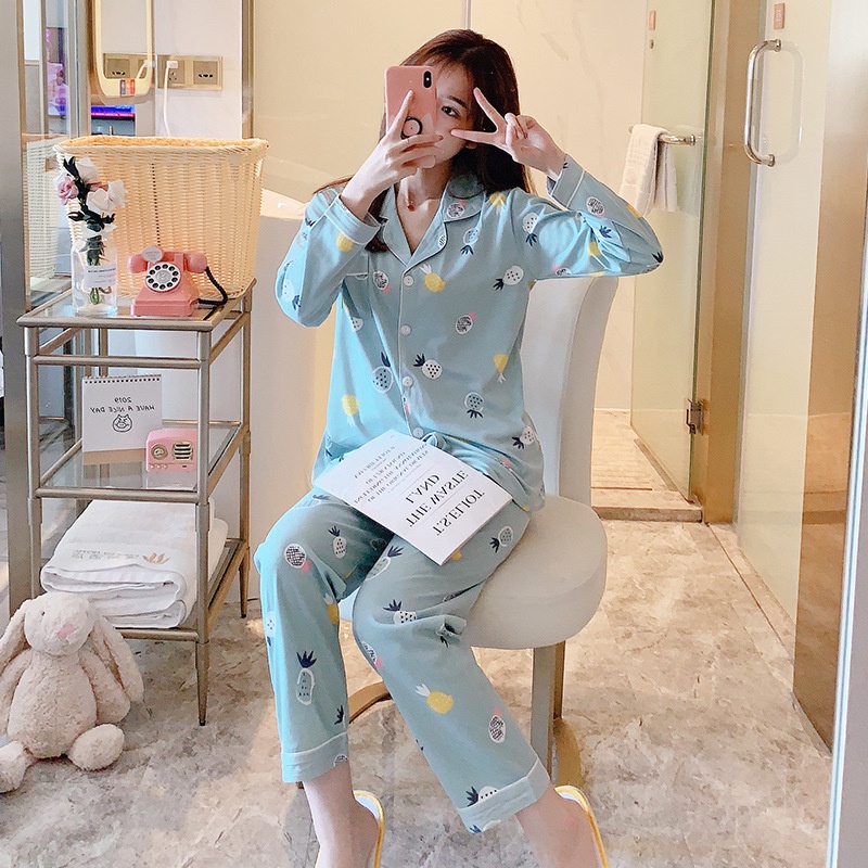 Bộ Đồ Pijama Dài Tay Cao Cấp ⚡️𝐌𝐈𝐄̂̃𝐍 𝐏𝐇𝐈́ 𝐒𝐇𝐈𝐏⚡️ Bộ Đồ Mặc Nhà Nữ Chất Cotton Mềm Mịn | BigBuy360 - bigbuy360.vn
