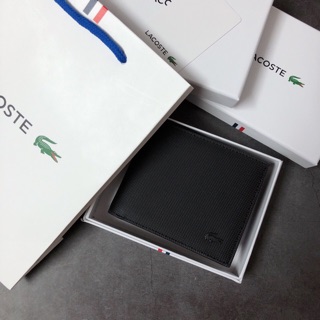 Ví ngắn lacoste sọc gân