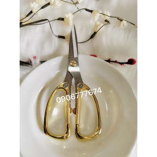 Kéo cắt thực phẩm cho nhà bếp cán vàng/ trắng
