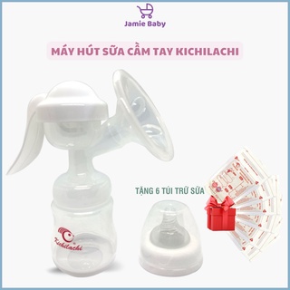 Máy hút sữa cầm tay kichilachi, máy vắt sữa bằng tay tặng kèm 6 túi trữ sữa 100ml – jamiebaby chăm sóc trẻ sơ sinh