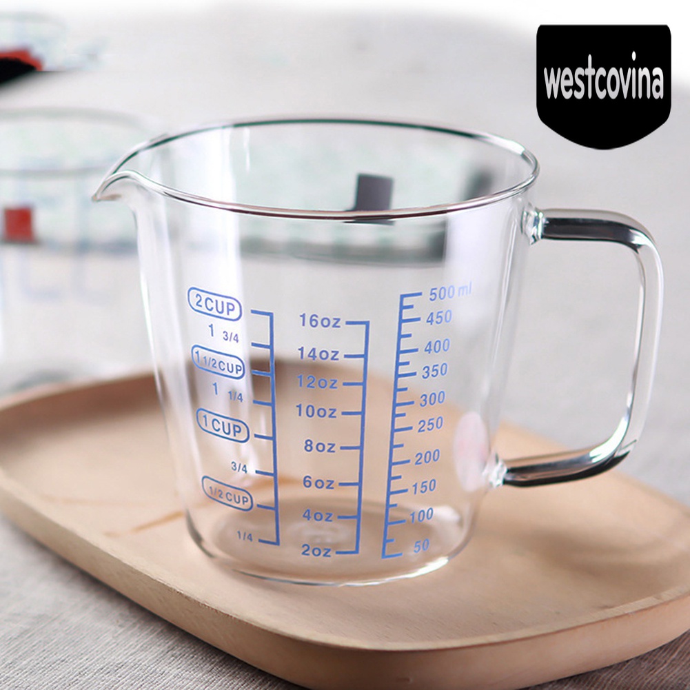 [Hot]☀ Dụng Cụ Đo Lường Thực Phẩm Bằng Kính Chịu Nhiệt 250ml / 500ml