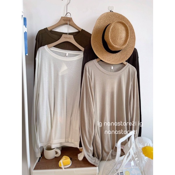 Áo pull trơn dài tay mỏng _A160 Nana21 Nanastore21