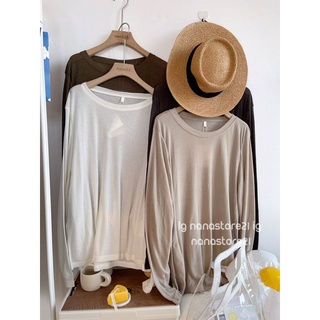 Áo pull trơn dài tay mỏng _A160 Nana21 Nanastore21