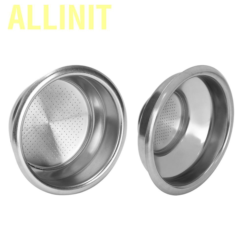 Allinit 58mm Double Layers Single/Double Doses Filter Basket Semi-Automatic Coffee Machine Bottomless Handle