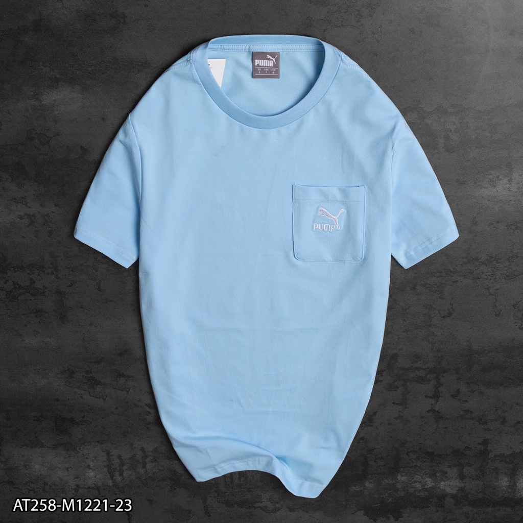 Áo thun P.U.M.A có túi 100% Cotton AT258 - áo thun nam
