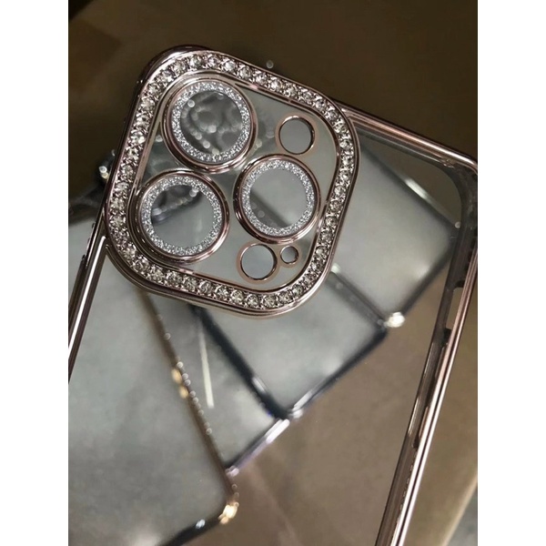 Ốp lưng nhám viền đính đá ip7p/8plus/ ip X/ Xs/ Ip xsmax