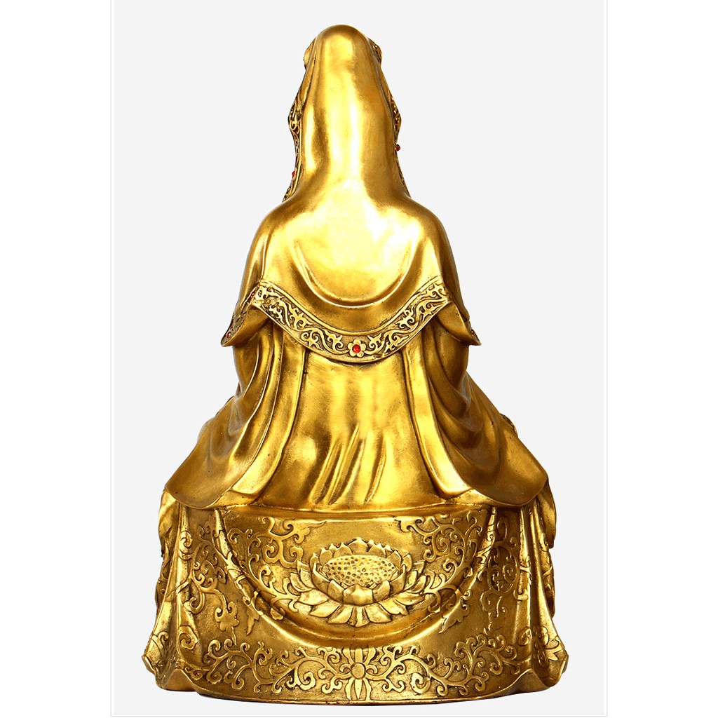 Tượng Phật bà Quán Thế Âm Bồ Tát phong thủy đồ thờ bằng đồng thau cỡ đại đồ thờ Hồng Thắng