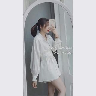 Set sơ mi full trắng