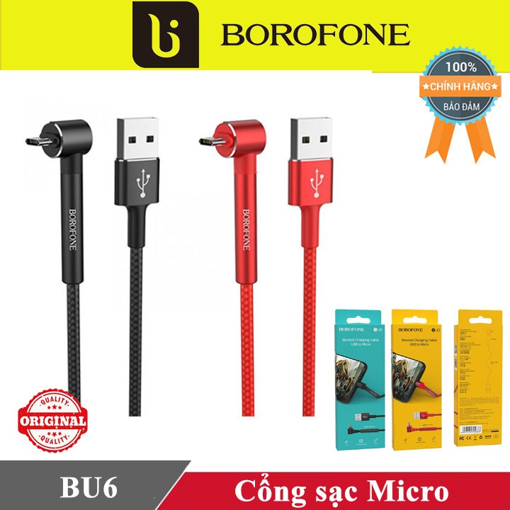 Cáp sạc Android chính hãng Borofone BX26 cổng Micro Usb