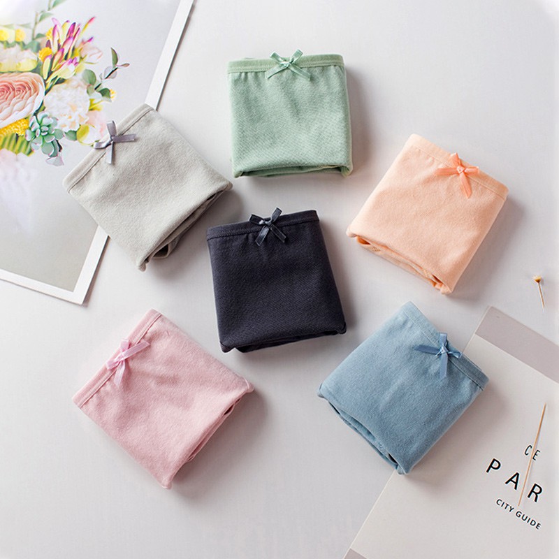 Quần lót cotton màu trơn kiểu dáng thời trang cho nữ | BigBuy360 - bigbuy360.vn