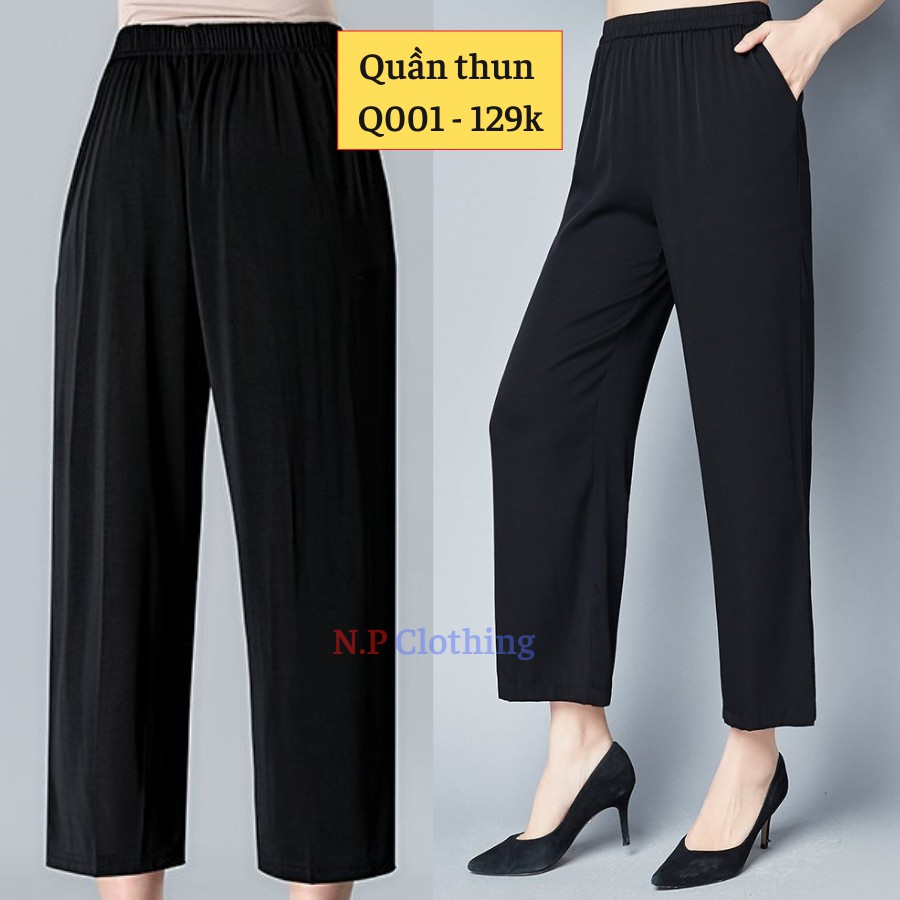 [Q001] Quần Trung Niên Chất Thun Dày Cao cấp Phong Cách Quần Tây Sang trọng, Kiểu Quần Trung Tuổi |Thời trang Trung Niên