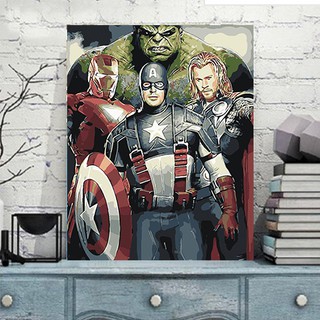 Tranh tô sơn màu - Avengers KT50*40