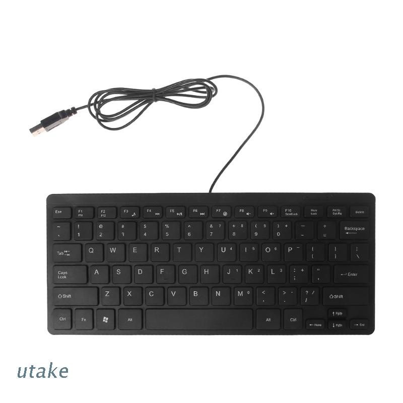 Bàn Phím Utake Mini Siêu Mỏng 104 Phím Có Dây Cho Laptop