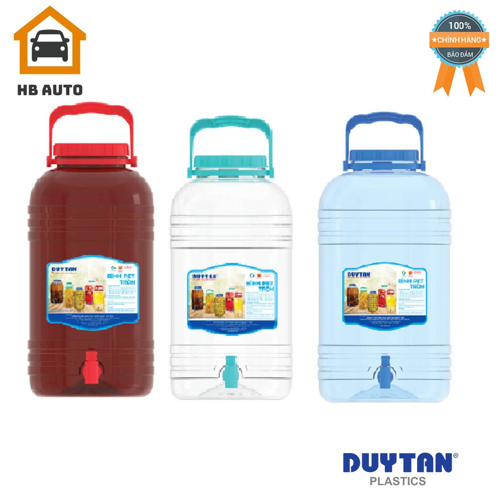 Bình PET Đựng Nước Tròn Có Vòi 15 Lít Duy Tân  No.626 chất liệu nhựa P.E.T chính phẩm