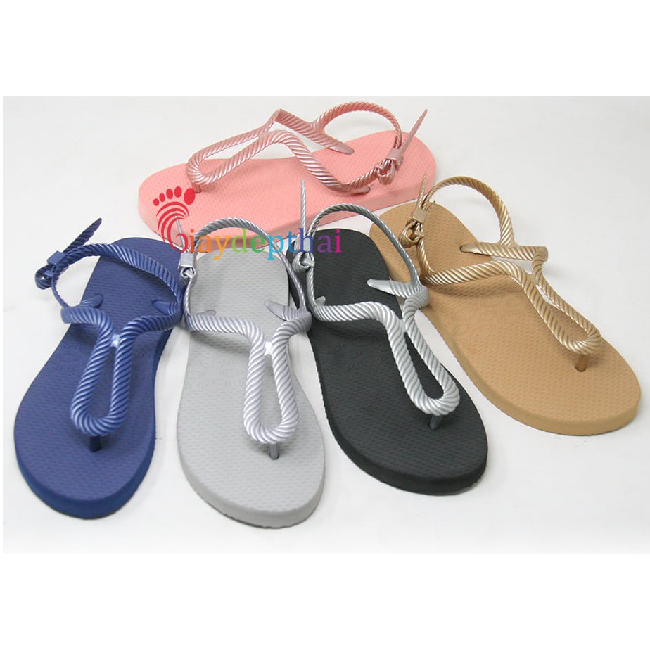 Giày Sandal nữ Thái Lan nhập khẩu đế cao su xốp quai kẹp dây mảnh Monobo Maldives S2