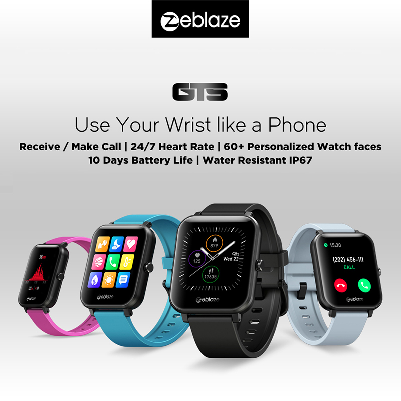 Đồng hồ thông minh Zeblaze Gts kết nối Bluetooth hỗ trợ theo dõi sức khỏe