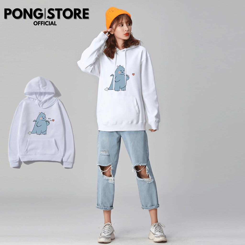 Áo hoodie nam nữ form rộng PONGSTORE, áo khoác nỉ có mũ trùm đầu chất nỉ bông