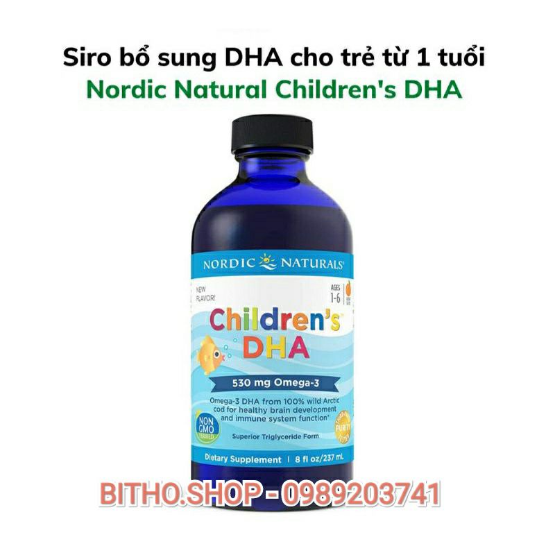 Siro bổ sung DHA Children's DHA Nordic Naturals cho bé từ 1-6 tuổi