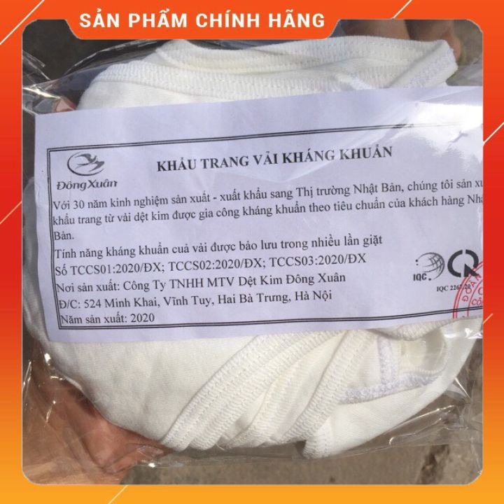 Khẩu Trang Vải Kháng Khuẩn Dệt Kim Đông Xuân (Set 10 Cái)