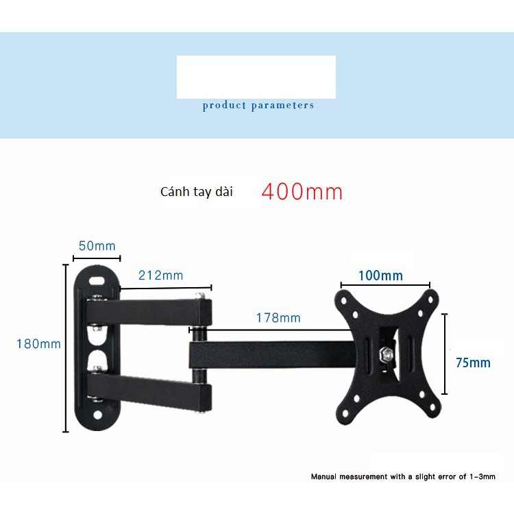 Giá treo màn hình xoay đa năng PA14 10 - 27 inch