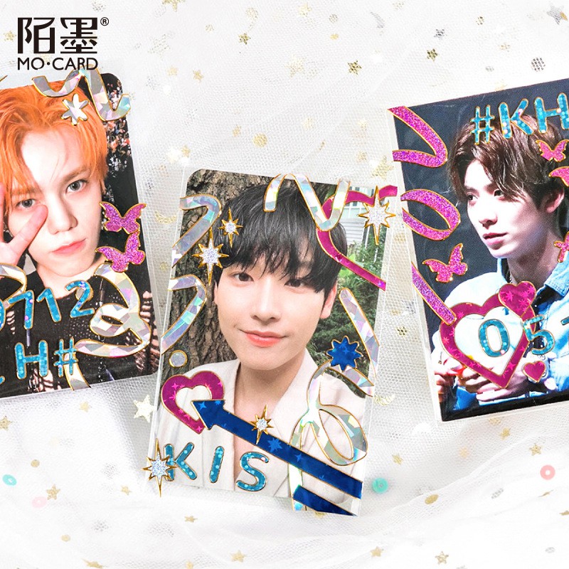 sticker dải bling bling nhiều mẫu quầy gelato