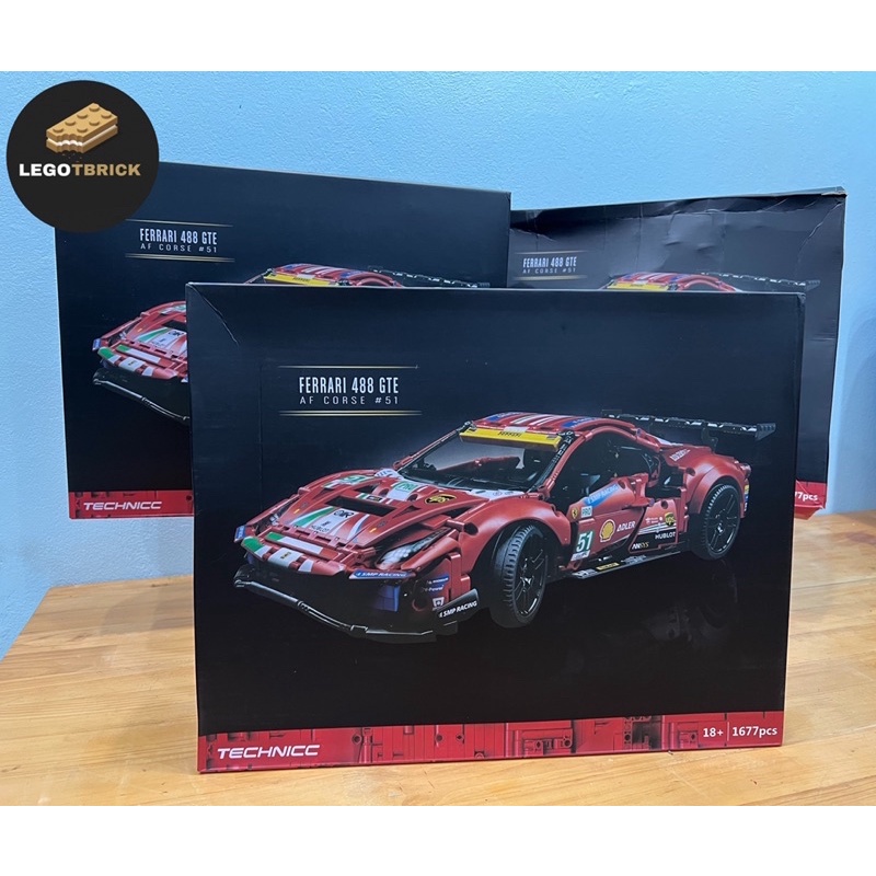 Đồ chơi lắp rắp mô hình thông minh Ferrari 488 GTE Tbrick - nonlego