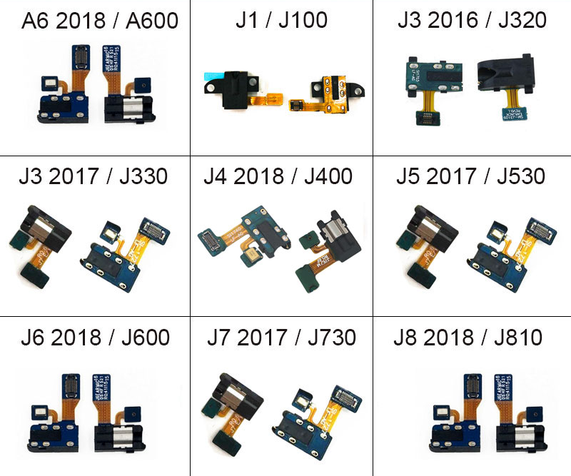 Earphone Jack Flex Cable For Samsung Galaxy J1 J3 J4 A6 Plus 2016 2017 2018 2019 J400 J350 J330 J320 J100 A600 A605 Replacement