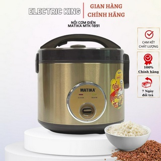 Nồi cơm matika mtk-1891 lòng nồi chống dính cao cấp siêu dày mâm nhiệt công suất lớn 900w