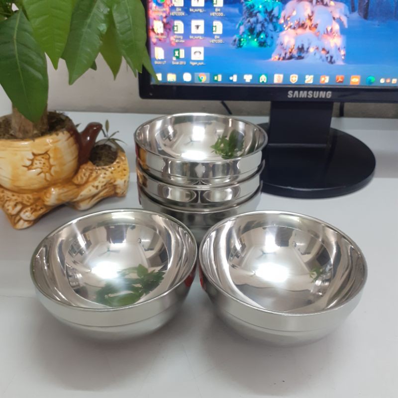 [CHÍNH HÃNG] Bộ bát inox cách nhiệt 2 lớp 304 cao cấp Vietcook đủ size 11, 12, 13, 14, 15, 16, 17, 18 cm