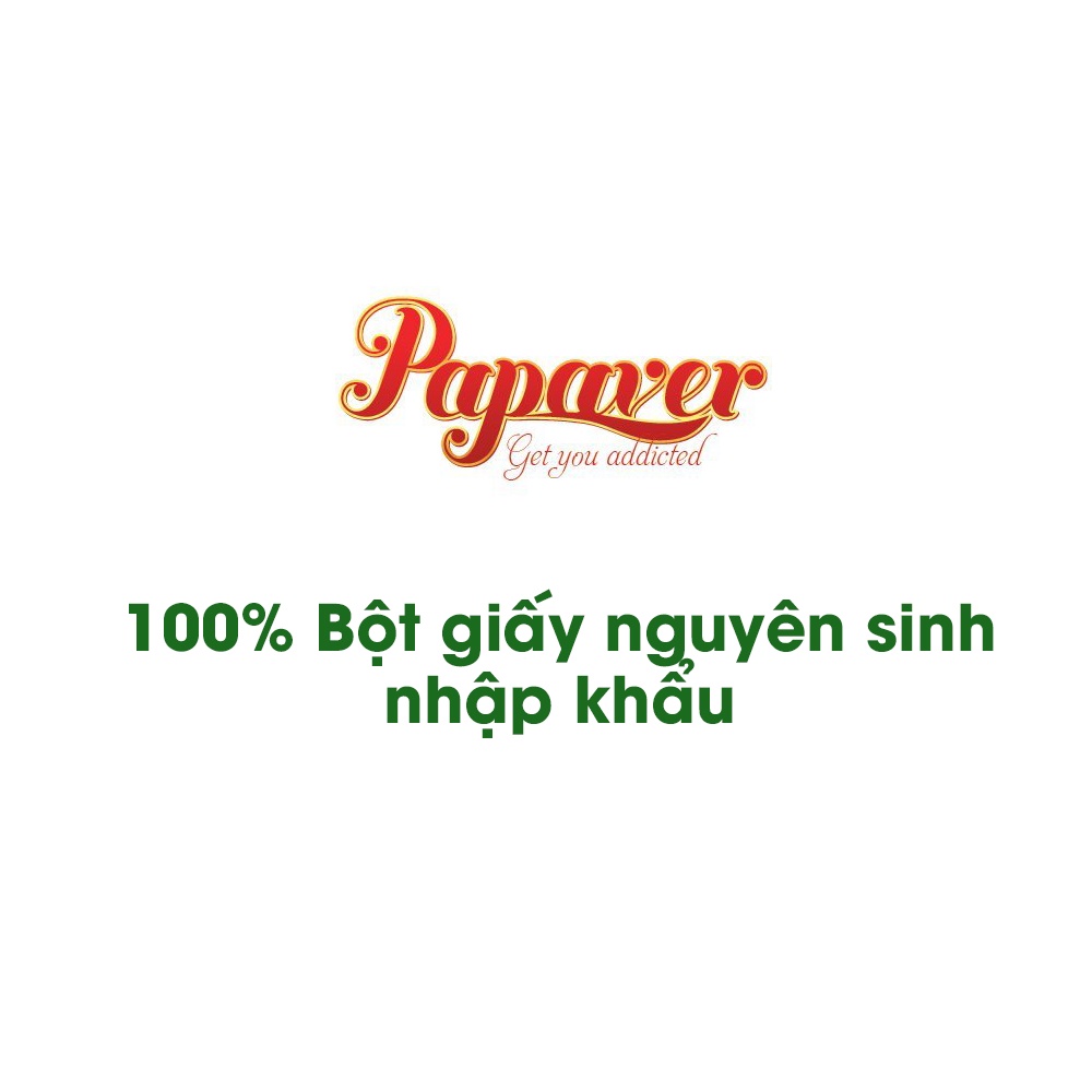 Khăn giấy rút đa năng cao cấp Papaver, 100% bột giấy nguyên sinh, 200 tờ 2 lớp siêu mềm siêu dai