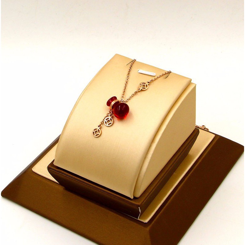 Dây Chuyền Nữ Hồ Lô Đỏ May Mắn Titan Ko đen TT 0838