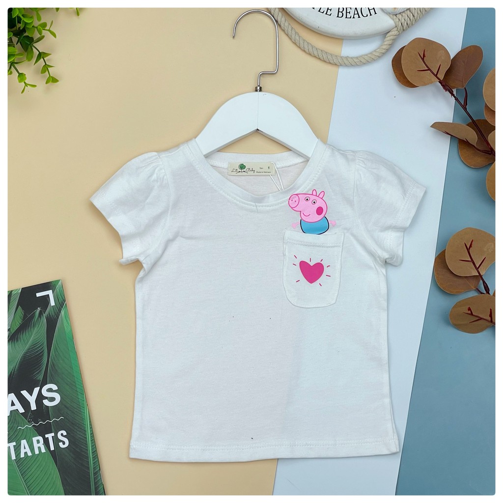 Áo cotton sược côc tay túi ngực bé gái size 1-5, cho bạn từ 10-17kg. Chất cotton sược mặc siêu mát, kiểu dáng đẹp. Lô 2