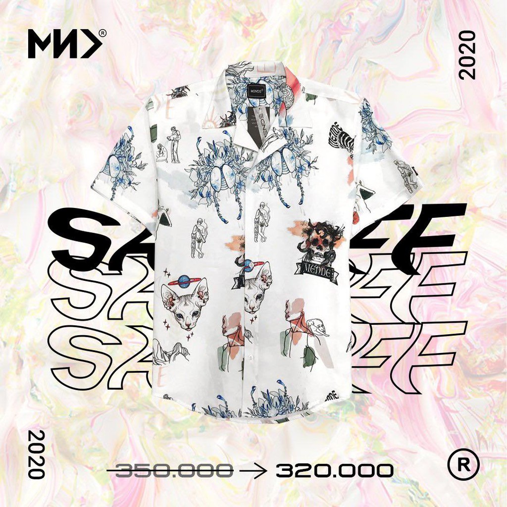 Áo sơ mi kiểu MENDE CRAYON SHIRT cổ VEST tay ngắn form rộng | BigBuy360 - bigbuy360.vn