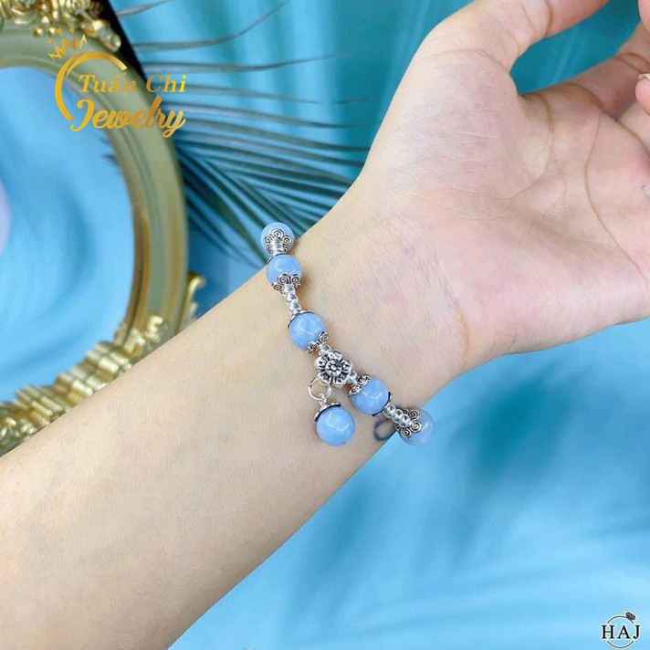 Lắc Tay Nữ HÀNG CAO CẤP Vòng Tay Bạc Nữ Cao Cấp, Kết Hợp Đá Phong Thủy Tự Nhiên Mang Lại May Mắn Và Tài Lộc