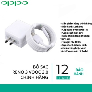 Bộ Sạc Nhanh OPPO Reno 3 Công Nghệ Vooc 3.0 - Hàng Chính Hãng