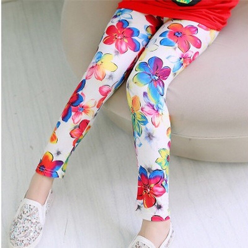 Quần Legging In Họa Tiết Hoa Dễ Thương Thời Trang Xuân Hè Cho Bé Gái