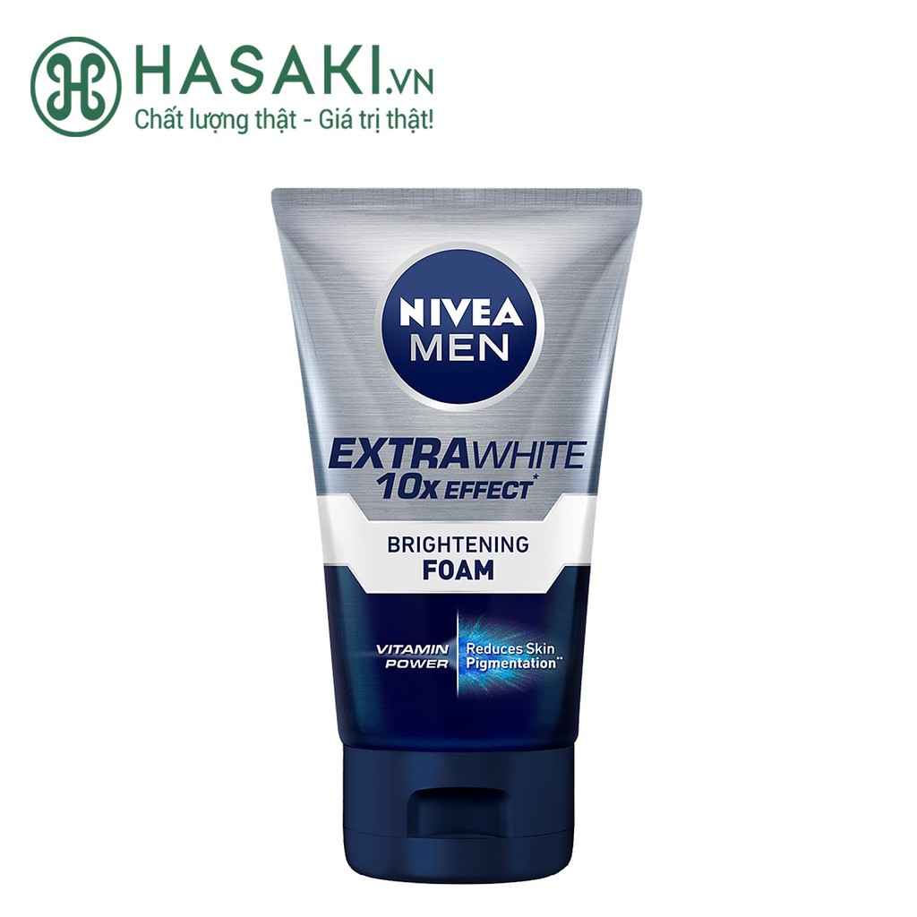 Sữa Rửa Mặt Làm Sáng Da Cho Nam Nivea Men Extra White Deep Clean Foam 100g